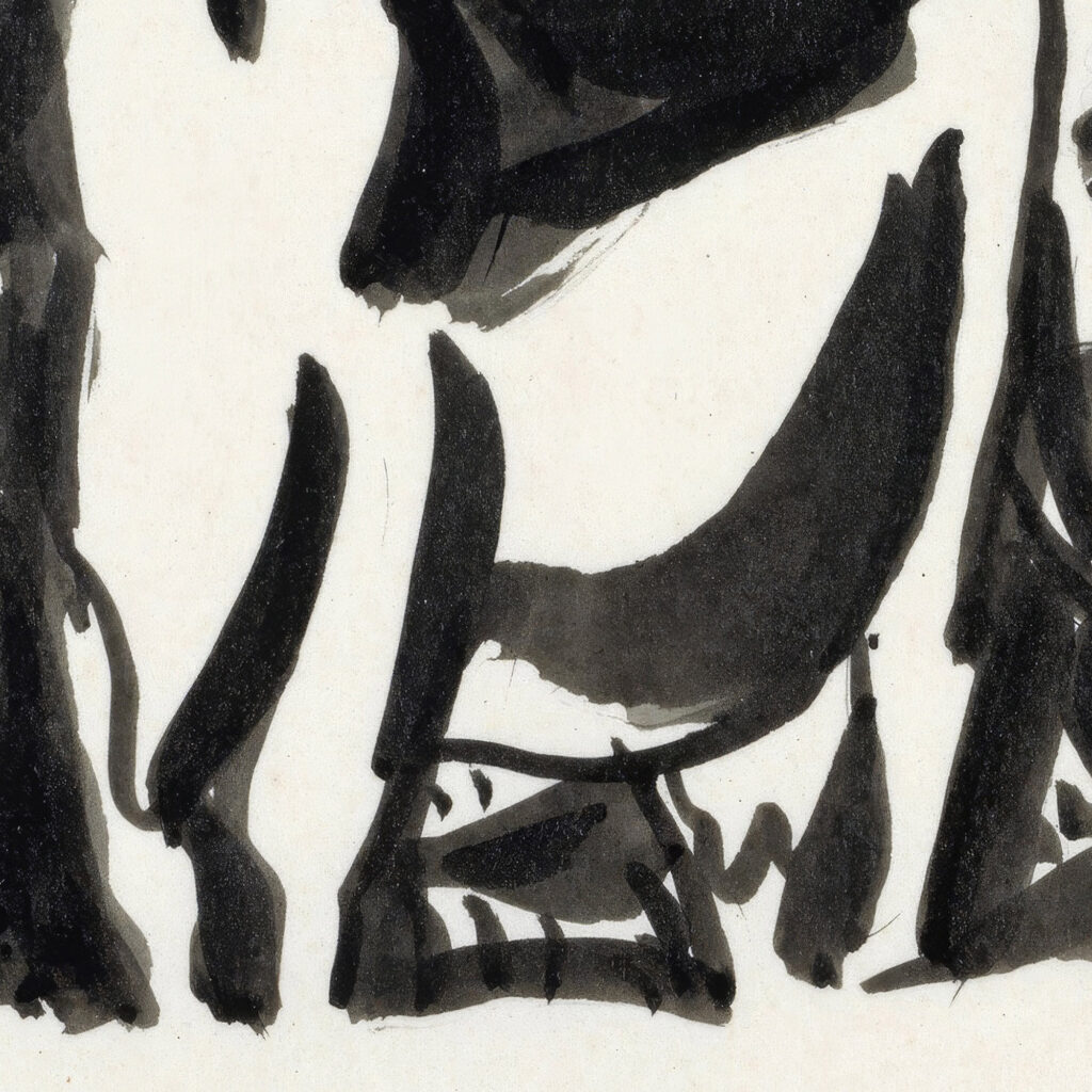 Ontwerp voor een vignet voorstelling met drie koeien 1891 Leo Gestel 8 mockup