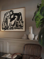 Ontwerp voor een vignet voorstelling met drie koeien 1891 Leo Gestel video mockup