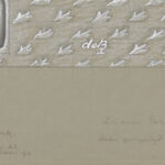 Ontwerp voor een watermerk van een bankbiljet een hand met fakkel op een achtergrond van bladeren 1940 06 20 Leo Gestel 8 mockup