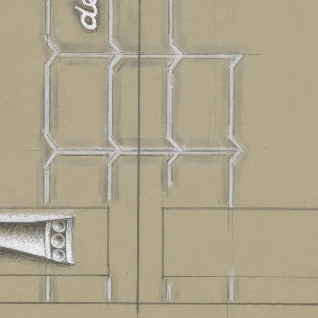 Ontwerp voor een watermerk van een bankbiljet een hand met twee vlinders 1891 Leo Gestel 8 mockup