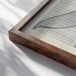 Ontwerp voor een zoutvat 1874 Mathieu Lauweriks close up dark wood mockup