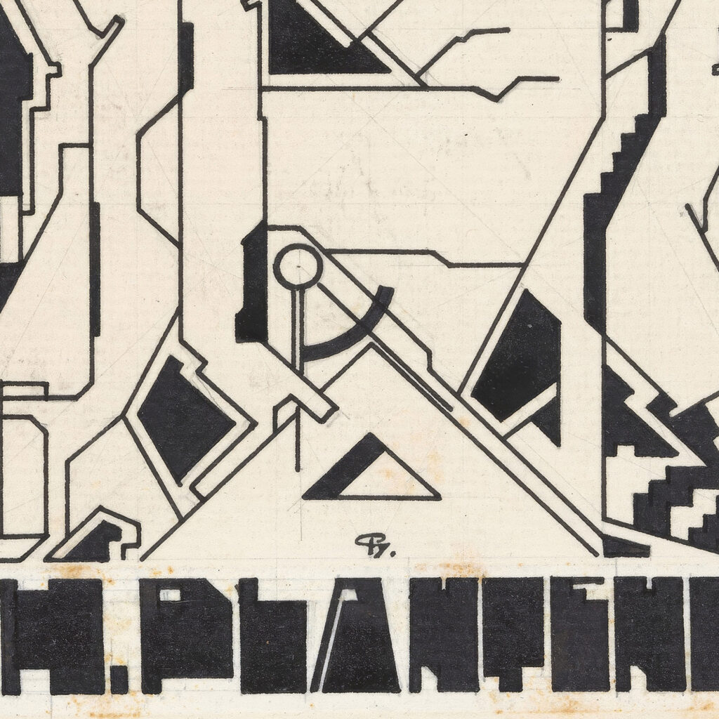 Ontwerp voor ex libris voor D.H. Plantenga 1906 Reijer Stolk 8 mockup