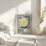 Ontwerp voor kamerversiering met een paneel met centraal een gele ovaal 1767 1823 Abraham Meertens 4 mockup