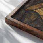 Ontwerp voor raam in het Noordertransept in de Dom te Utrecht 10 ca. 1878 1938 Richard Nicolaus Roland Holst close up dark wood mockup