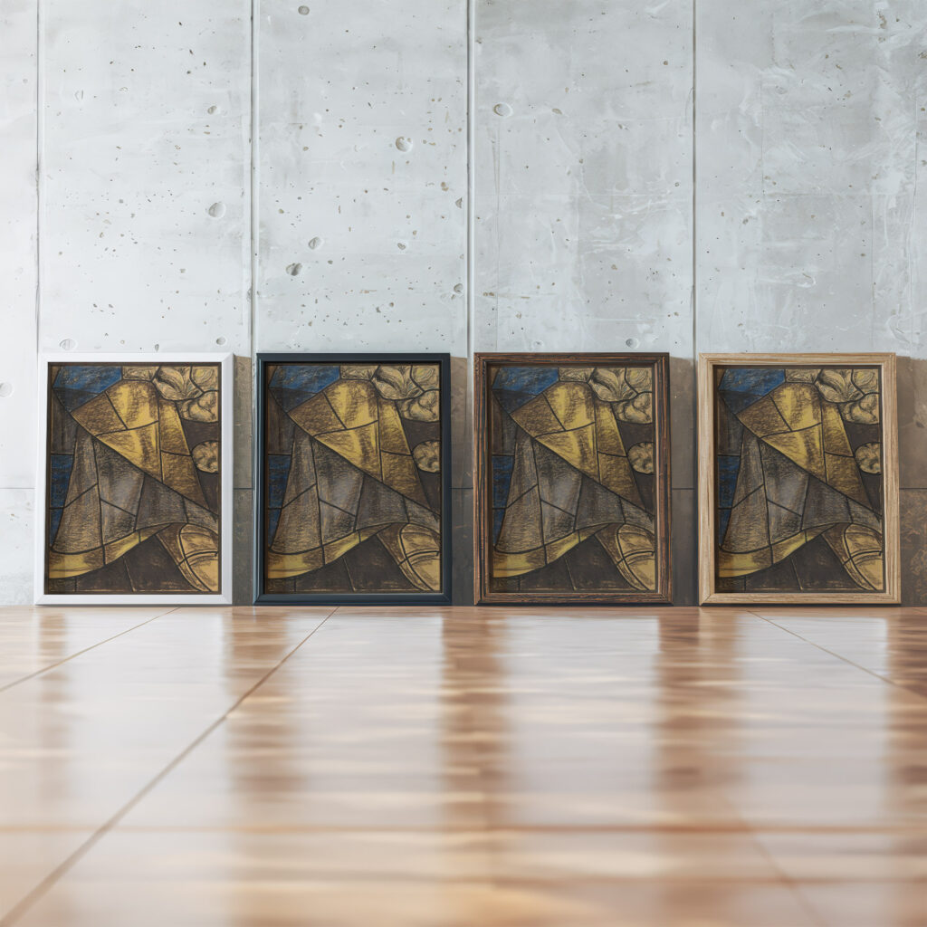 Ontwerp voor raam in het Noordertransept in de Dom te Utrecht 11 ca. 1878 1938 Richard Nicolaus Roland Holst framed posters mockup