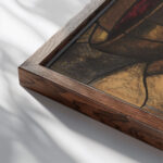 Ontwerp voor raam in het Noordertransept in de Dom te Utrecht 15 ca. 1878 1938 Richard Nicolaus Roland Holst close up dark wood mockup