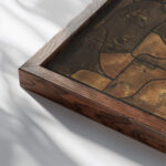 Ontwerp voor raam in het Noordertransept in de Dom te Utrecht 18 ca. 1878 1938 Richard Nicolaus Roland Holst close up dark wood mockup