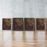 Ontwerp voor raam in het Noordertransept in de Dom te Utrecht 22 ca. 1878 1938 Richard Nicolaus Roland Holst framed posters mockup