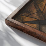 Ontwerp voor raam in het Noordertransept in de Dom te Utrecht 25 ca. 1878 1938 Richard Nicolaus Roland Holst close up dark wood mockup