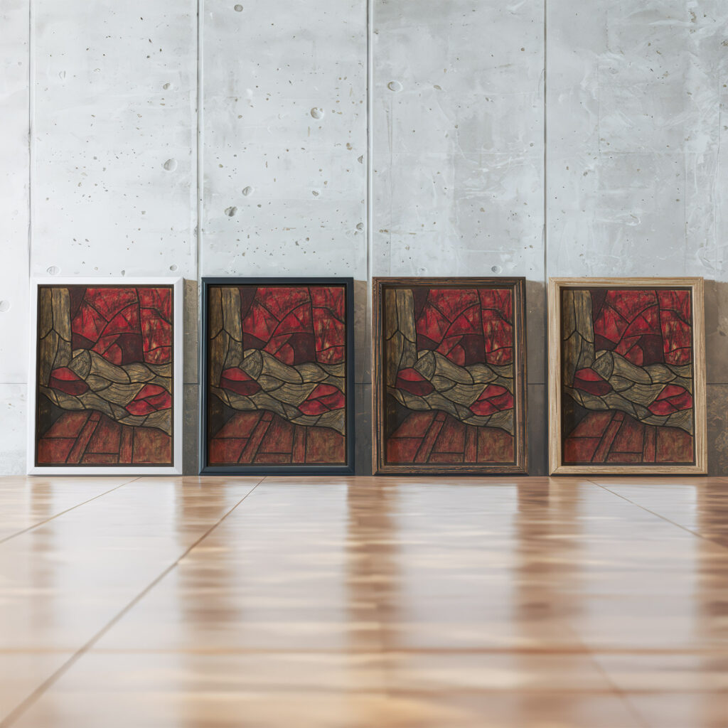 Ontwerp voor raam in het Noordertransept in de Dom te Utrecht 29 ca. 1878 1938 Richard Nicolaus Roland Holst framed posters mockup