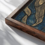 Ontwerp voor raam in het Noordertransept in de Dom te Utrecht 3 ca. 1878 1938 Richard Nicolaus Roland Holst close up dark wood mockup