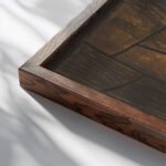 Ontwerp voor raam in het Noordertransept in de Dom te Utrecht 30 ca. 1878 1938 Richard Nicolaus Roland Holst close up dark wood mockup