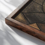 Ontwerp voor raam in het Noordertransept in de Dom te Utrecht 33 ca. 1878 1938 Richard Nicolaus Roland Holst close up dark wood mockup