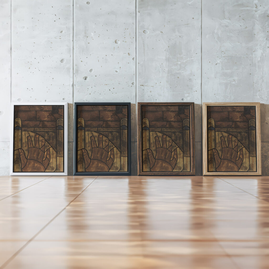 Ontwerp voor raam in het Noordertransept in de Dom te Utrecht 41 ca. 1878 1938 Richard Nicolaus Roland Holst framed posters mockup