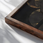 Ontwerp voor raam in het Noordertransept in de Dom te Utrecht 44 ca. 1878 1938 Richard Nicolaus Roland Holst close up dark wood mockup