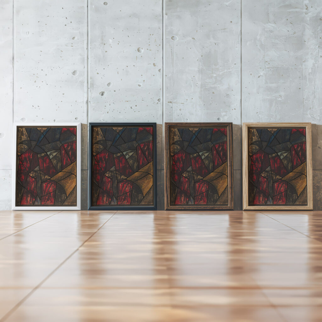 Ontwerp voor raam in het Noordertransept in de Dom te Utrecht 5 ca. 1878 1938 Richard Nicolaus Roland Holst framed posters mockup