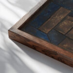 Ontwerp voor raam in het Noordertransept in de Dom te Utrecht 52 ca. 1878 1938 Richard Nicolaus Roland Holst close up dark wood mockup