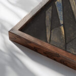 Ontwerp voor raam in het Noordertransept in de Dom te Utrecht 60 ca. 1878 1938 Richard Nicolaus Roland Holst close up dark wood mockup