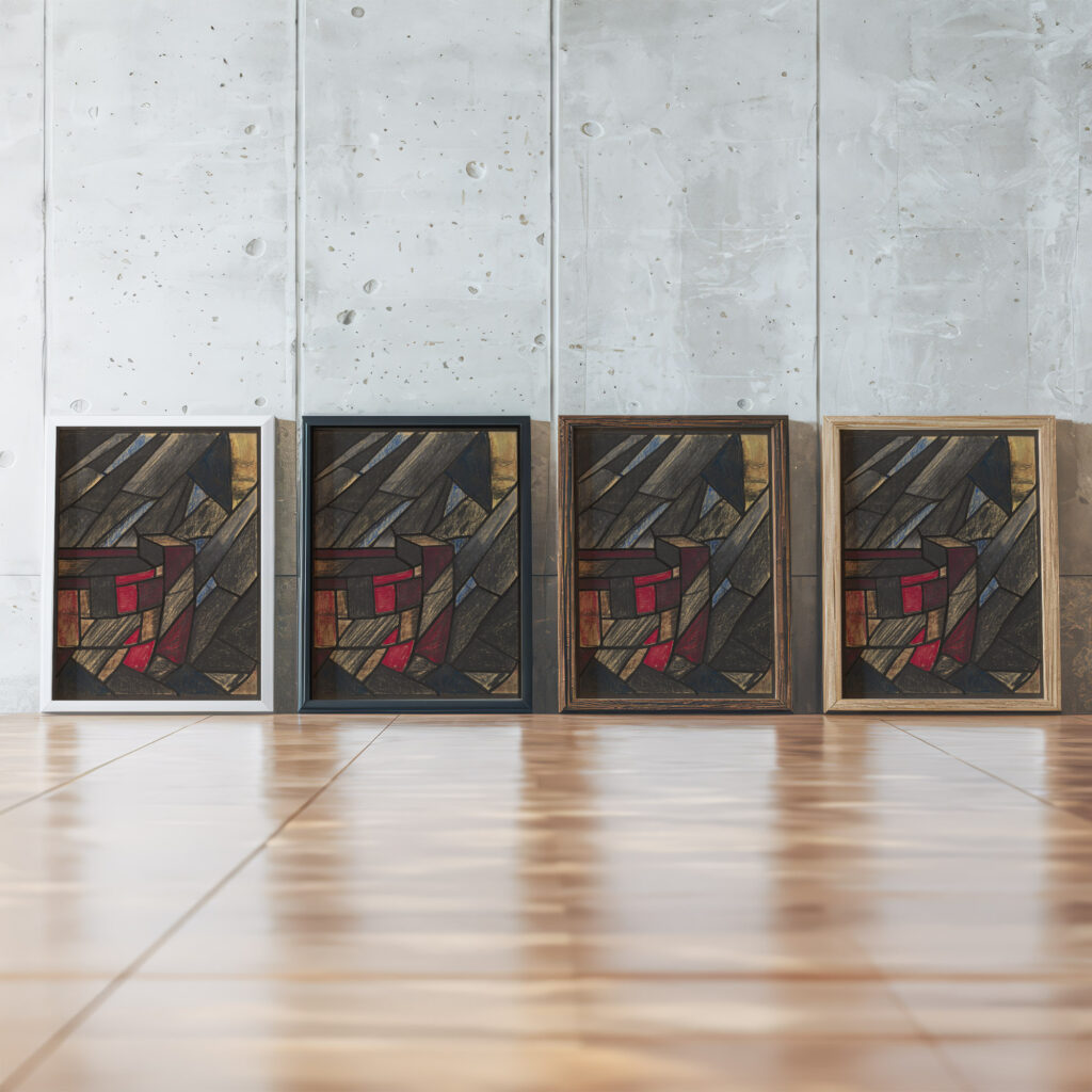 Ontwerp voor raam in het Noordertransept in de Dom te Utrecht 60 ca. 1878 1938 Richard Nicolaus Roland Holst framed posters mockup