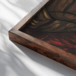 Ontwerp voor raam in het Noordertransept in de Dom te Utrecht 64 ca. 1878 1938 Richard Nicolaus Roland Holst close up dark wood mockup