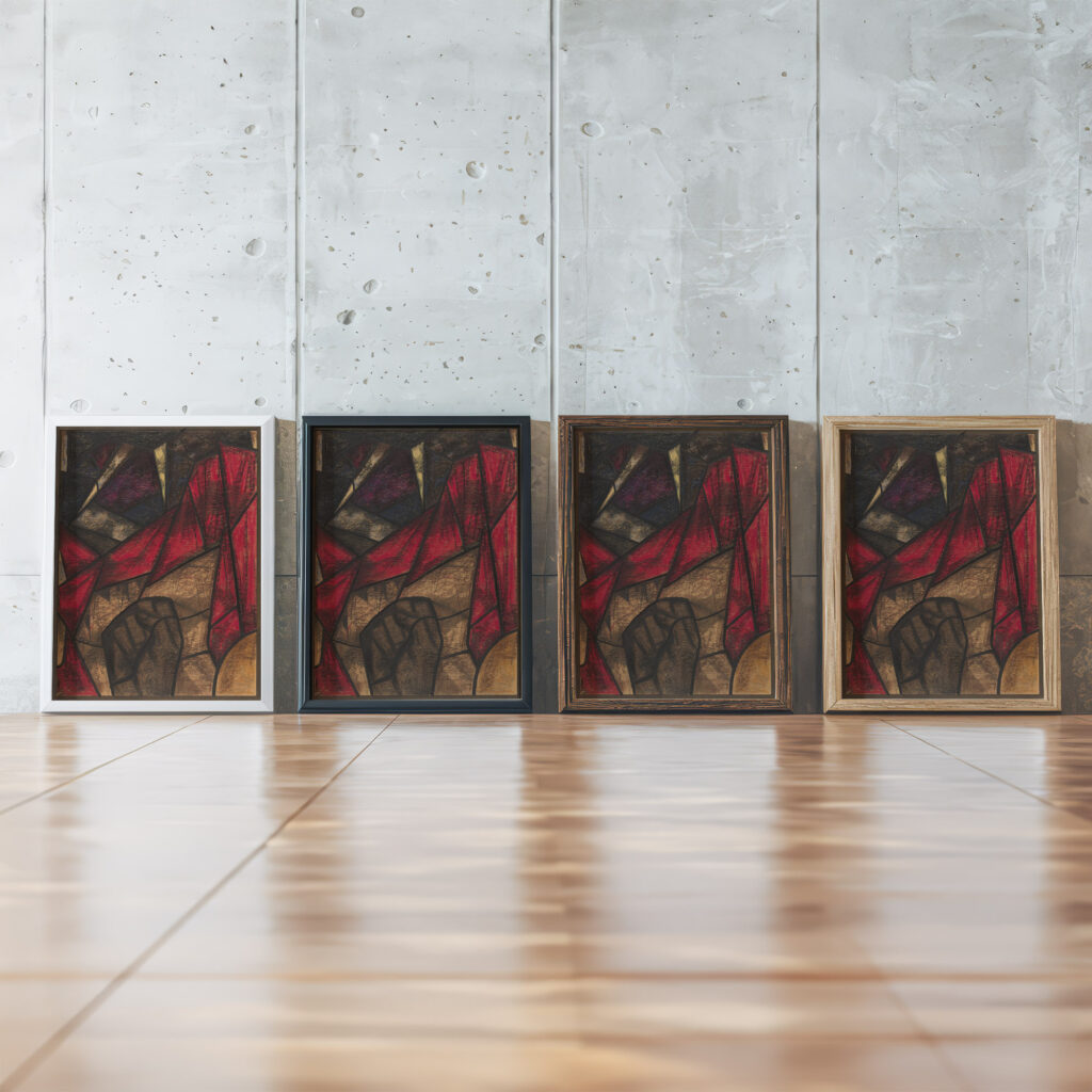 Ontwerp voor raam in het Noordertransept in de Dom te Utrecht ca. 1878 1938 Richard Nicolaus Roland Holst framed posters mockup