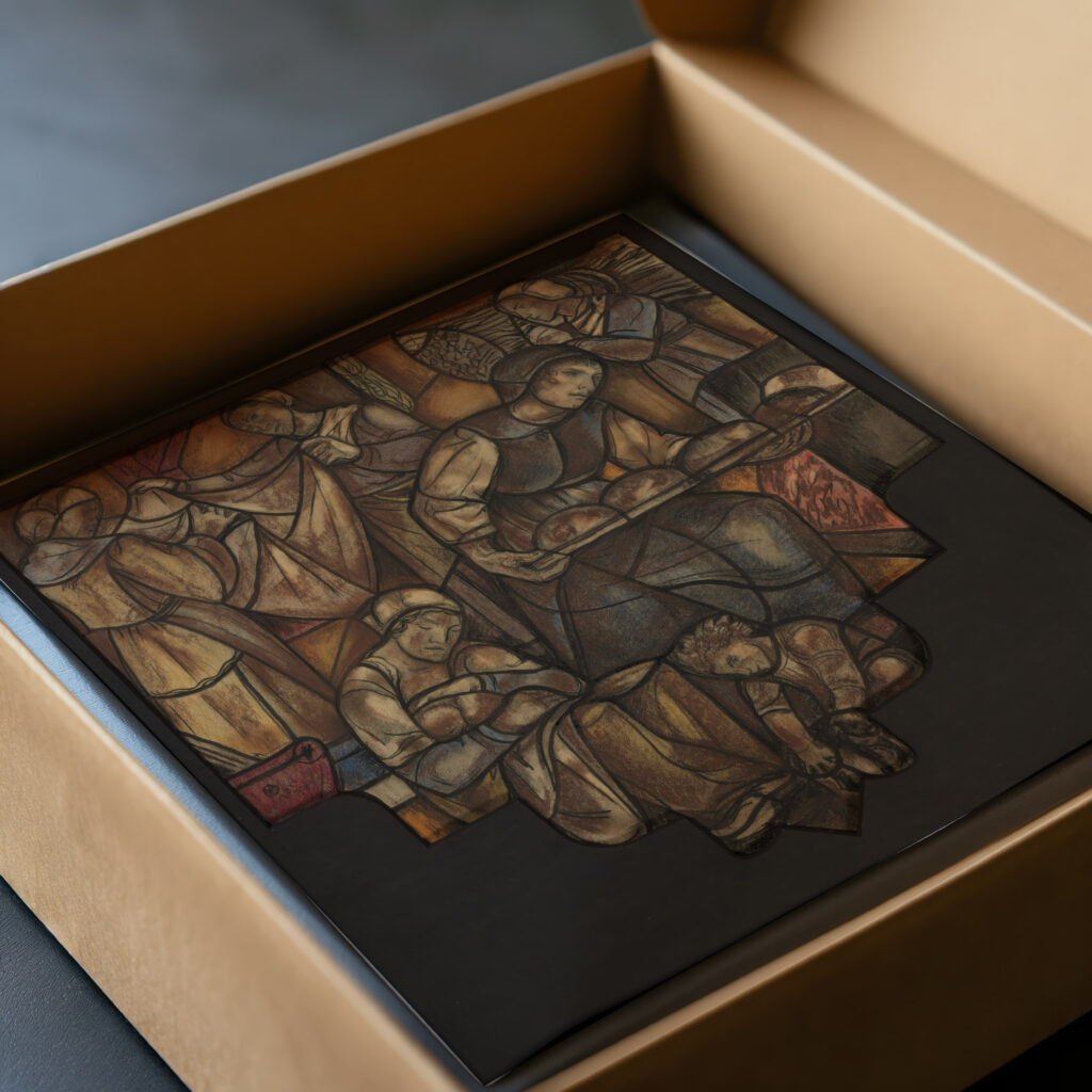 Ontwerp voor raam in het Stadhuis in Amsterdam 1930 Richard Nicolaus Roland Holst video mockup