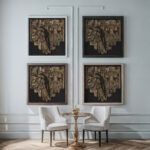 Ontwerp voor raam in het Stadhuis in Amsterdam 3 1930 Richard Nicolaus Roland Holst framed posters mockup