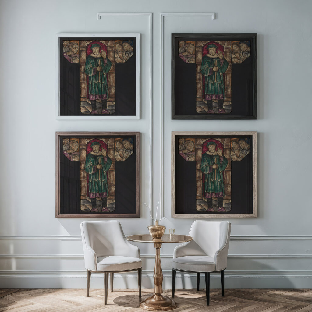 Ontwerp voor raam in het Stadhuis in Amsterdam 4 1930 Richard Nicolaus Roland Holst framed posters mockup