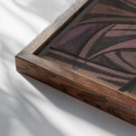 Ontwerp voor raam in het Zuidertransept van de Dom te Utrecht 2 ca. 1878 1938 Richard Nicolaus Roland Holst close up dark wood mockup