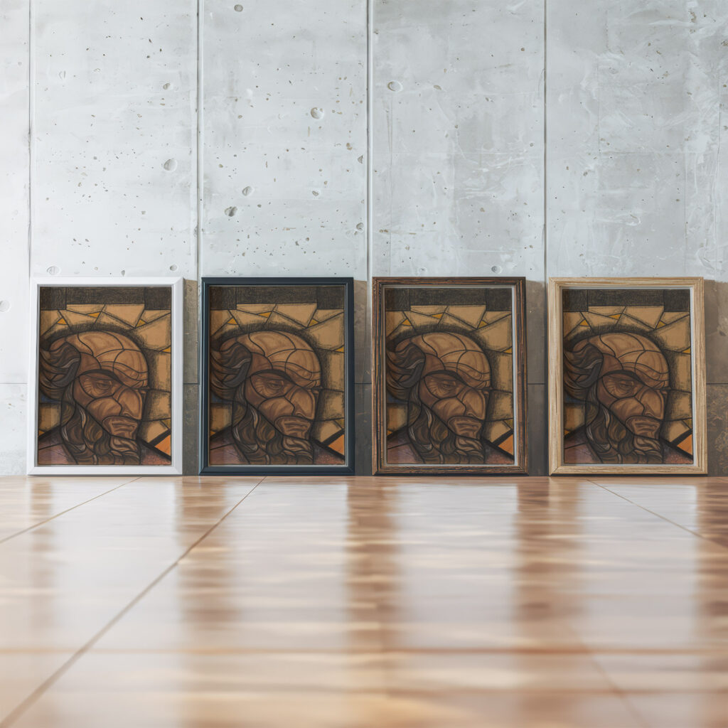 Ontwerp voor raam in het Zuidertransept van de Dom te Utrecht 3 1850 2000 Richard Nicolaus Roland Holst framed posters mockup