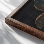 Ontwerp voor raam in het Zuidertransept van de Dom te Utrecht 3 ca. 1878 1938 Richard Nicolaus Roland Holst close up dark wood mockup