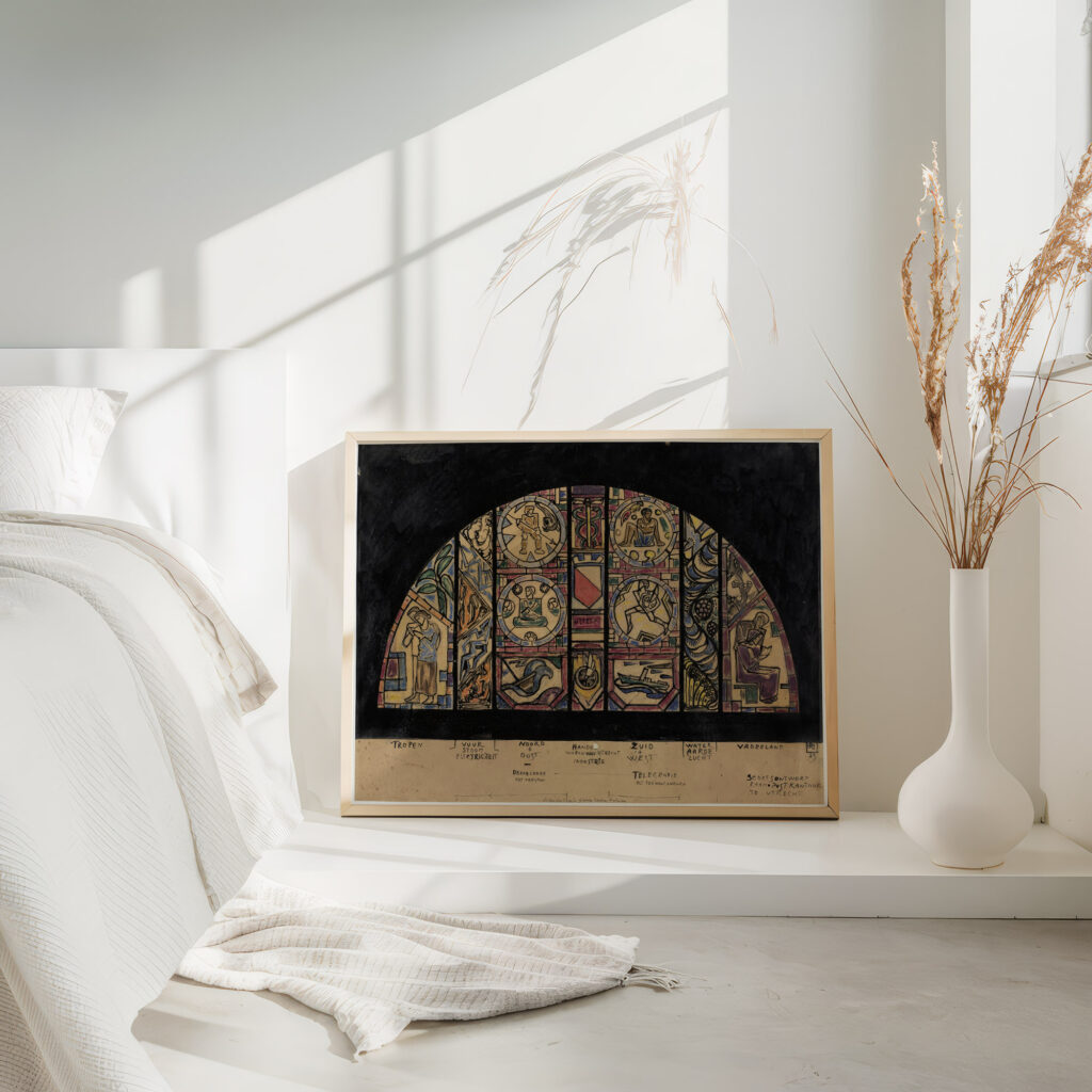 Ontwerp voor raam in het postkantoor te Utrecht 1923 Richard Nicolaus Roland Holst 4 mockup