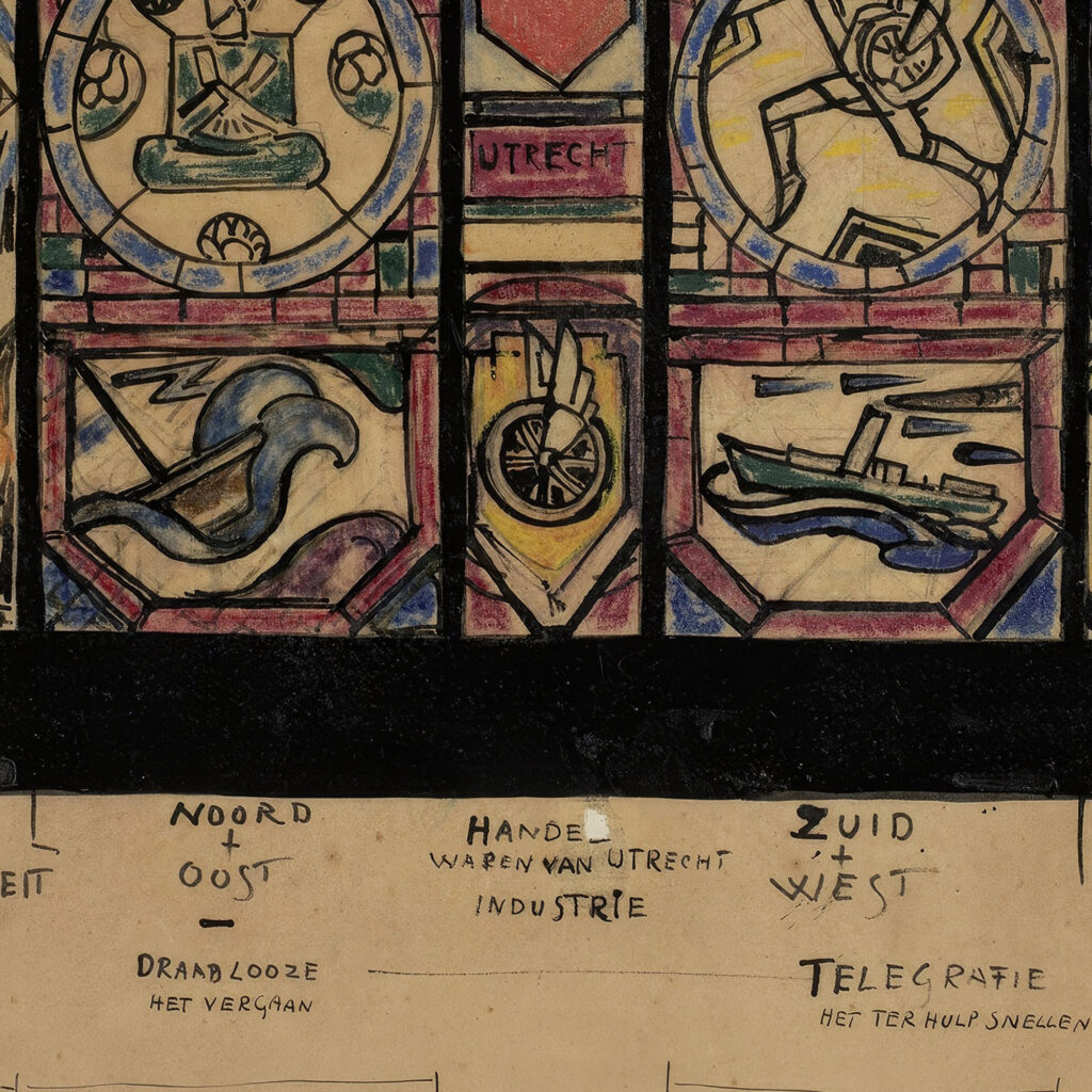 Ontwerp voor raam in het postkantoor te Utrecht 1923 Richard Nicolaus Roland Holst 8 mockup