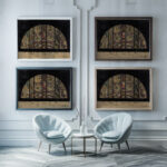 Ontwerp voor raam in het postkantoor te Utrecht 1923 Richard Nicolaus Roland Holst framed posters mockup