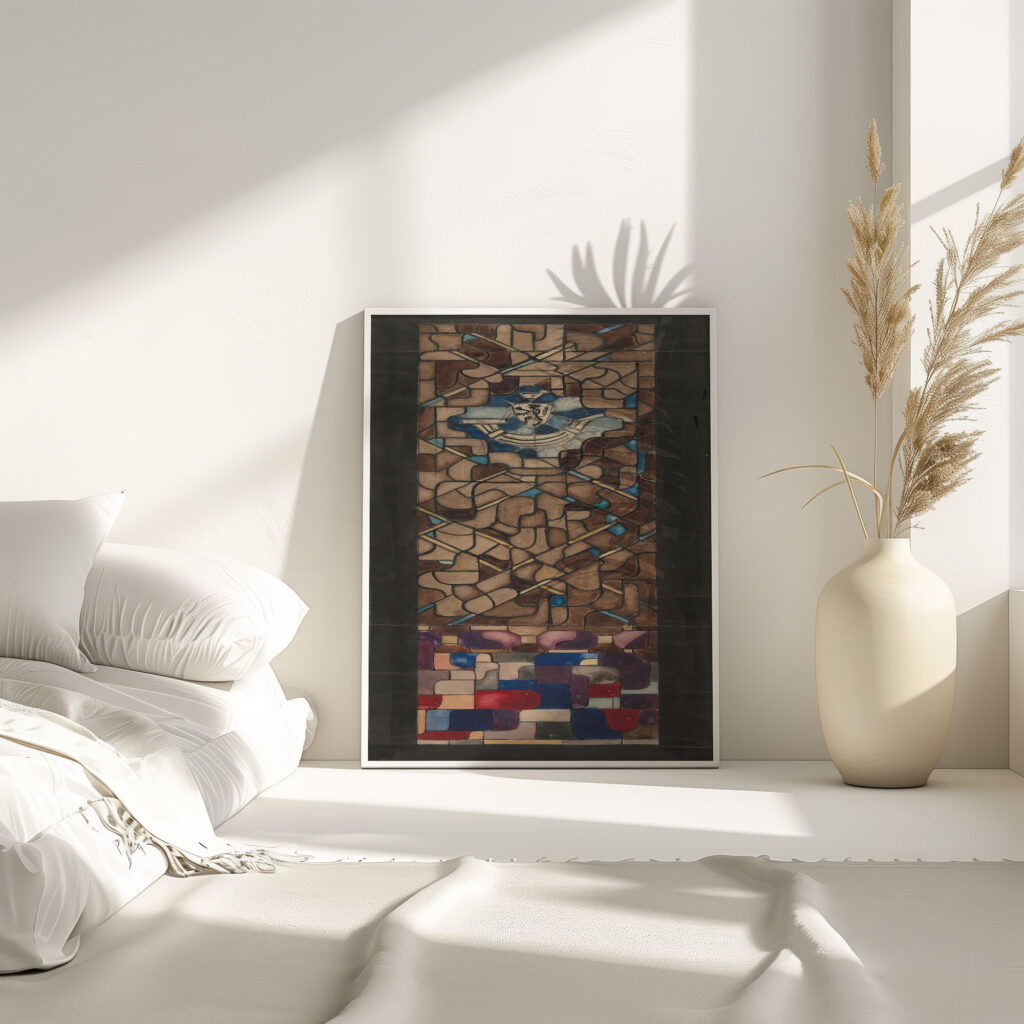 Ontwerp voor raam met wapen in het stadhuis te Amsterdam 1878 1938 Richard Nicolaus Roland Holst 4 mockup