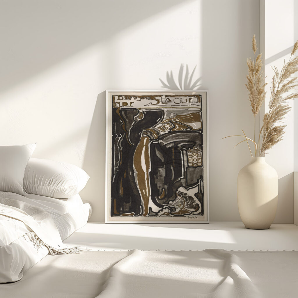 Ontwerp voor reclame voor Delftsche Slaolie 1906 Reijer Stolk 4 mockup