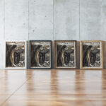 Ontwerp voor reclame voor Delftsche Slaolie 1906 Reijer Stolk framed posters mockup