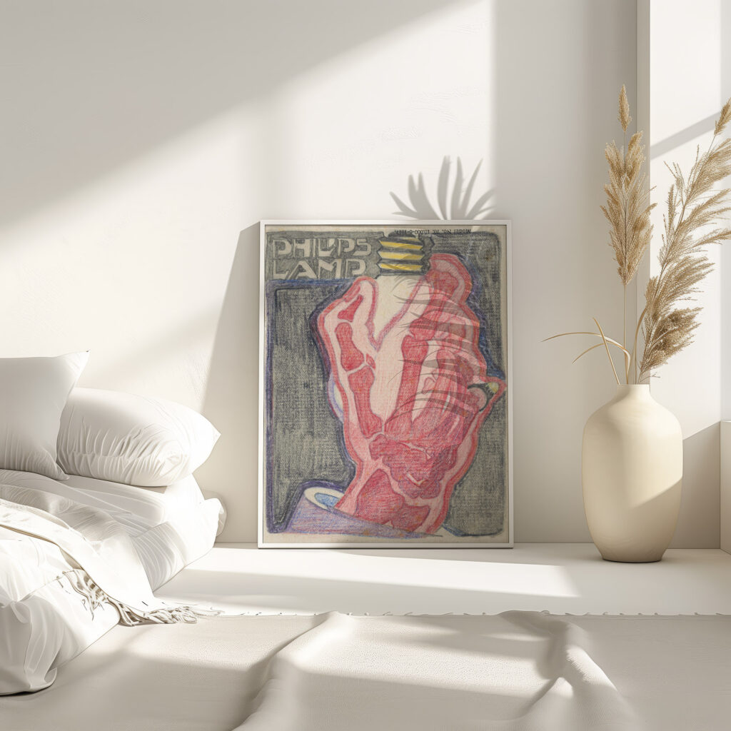 Ontwerp voor reclame voor Philips Lamp 1906 Reijer Stolk 4 mockup