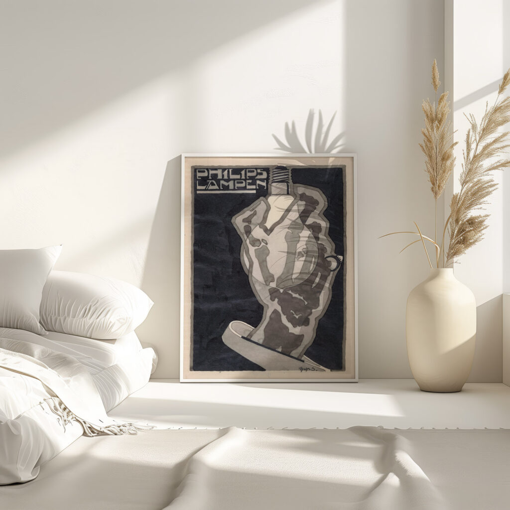 Ontwerp voor reclame voor Philips Lampen 1906 Reijer Stolk 4 mockup