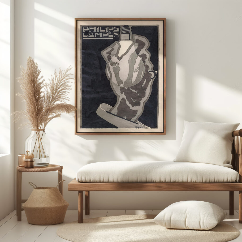 Ontwerp voor reclame voor Philips Lampen 1906 Reijer Stolk 5 mockup