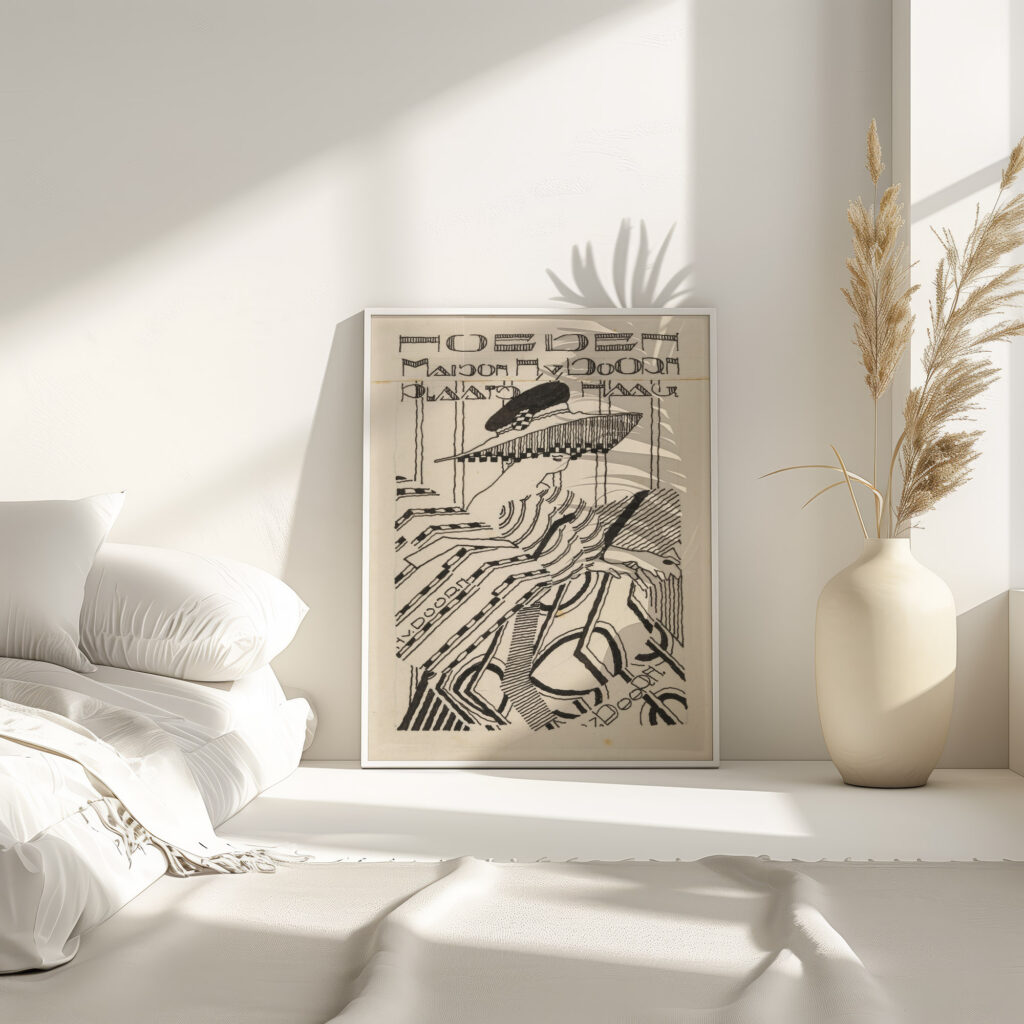 Ontwerp voor reclame voor hoeden van Maison H. van Doorn te Den Haag 1906 Reijer Stolk 4 mockup