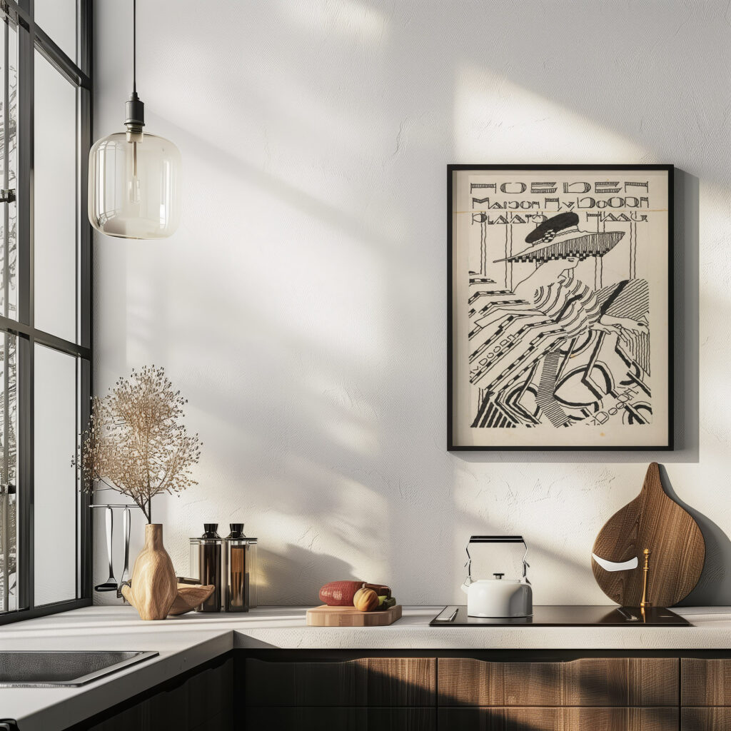 Ontwerp voor reclame voor hoeden van Maison H. van Doorn te Den Haag 1906 Reijer Stolk 6 mockup