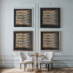 Ontwerp voor vaandel van de Bond voor Gereformeerde Jeugdorganisatie 1874 Carel Adolph Lion Cachet framed posters mockup