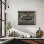 Ontwerp voor vignet van de Koninklijke Paketvaart Maatschappij 1874 Carel Adolph Lion Cachet 1 6 mockup