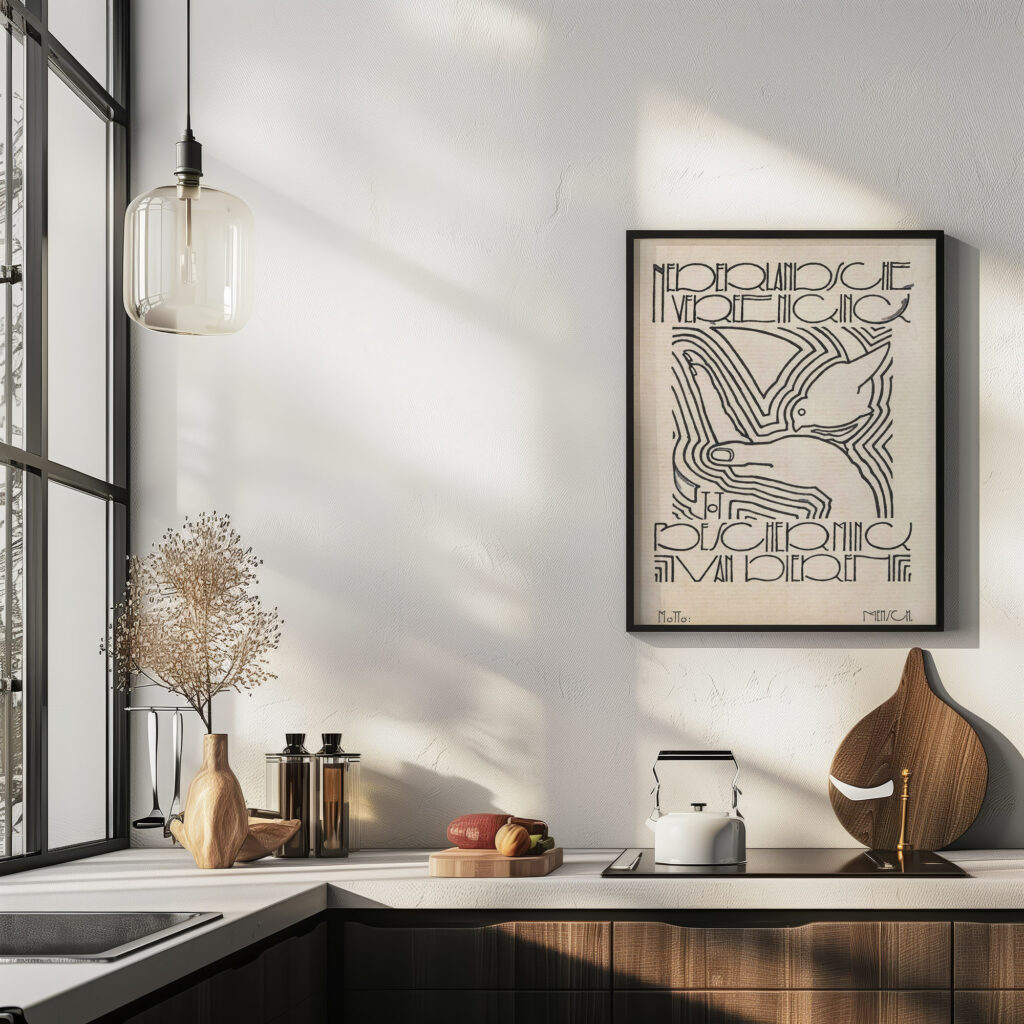Ontwerp voor vignet voor Nederlandsche Vereeniging tot Bescherming van Dieren 1906 Reijer Stolk 1 6 mockup