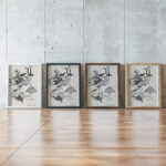 Ontwerp voor wapenschild voor Fock 1874 Carel Adolph Lion Cachet framed posters mockup