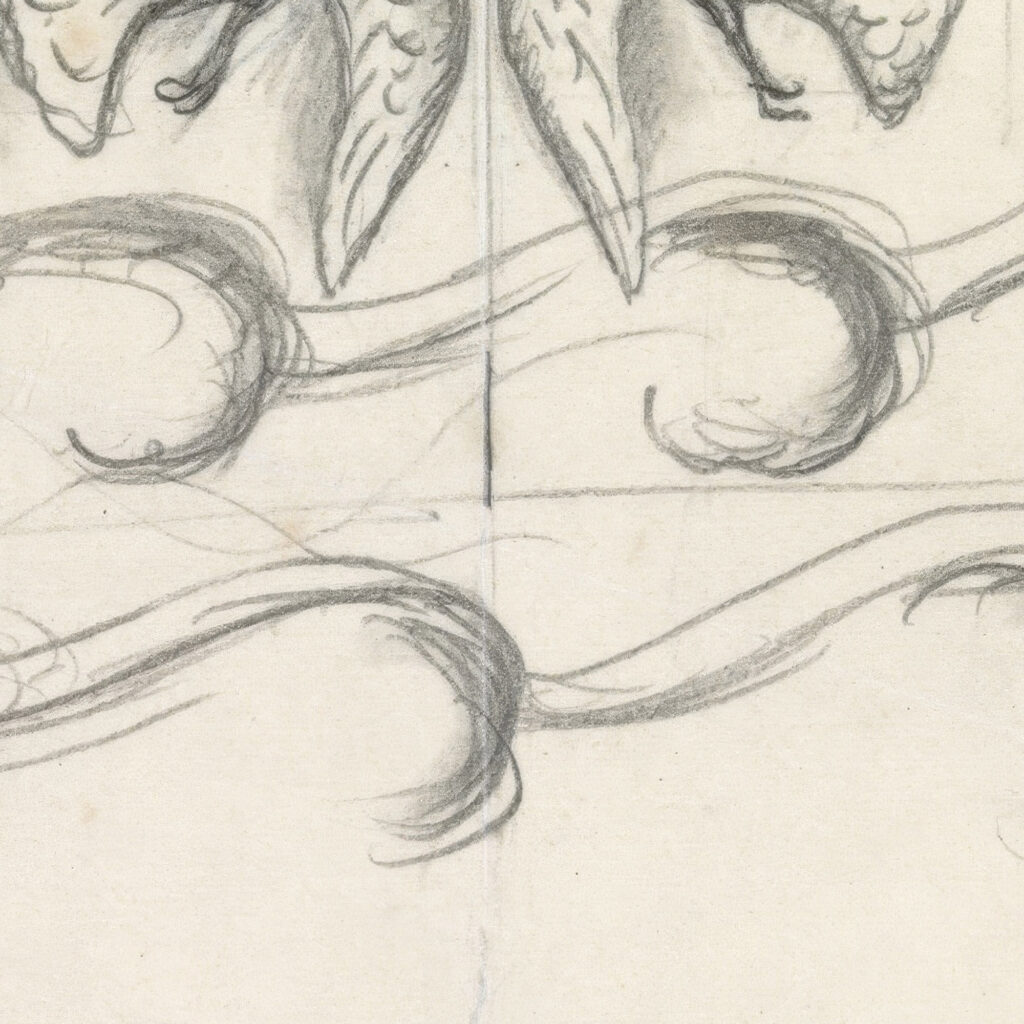 Ontwerpen voor een watermerk van een bankbiljet Twee duiven vliegend boven de golven 1891 Leo Gestel 8 mockup