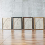 Ontwerpschets voor Paul Fierens ‘lArt Hollandais contemporain 1933 Leo Gestel framed posters mockup