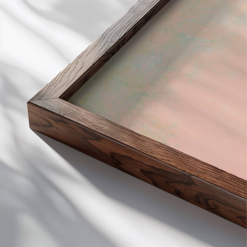Open Landscape II 1973 Tiit Paasuke close up dark wood mockup