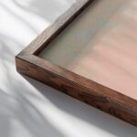 Open Landscape II 1973 Tiit Paasuke close up dark wood mockup